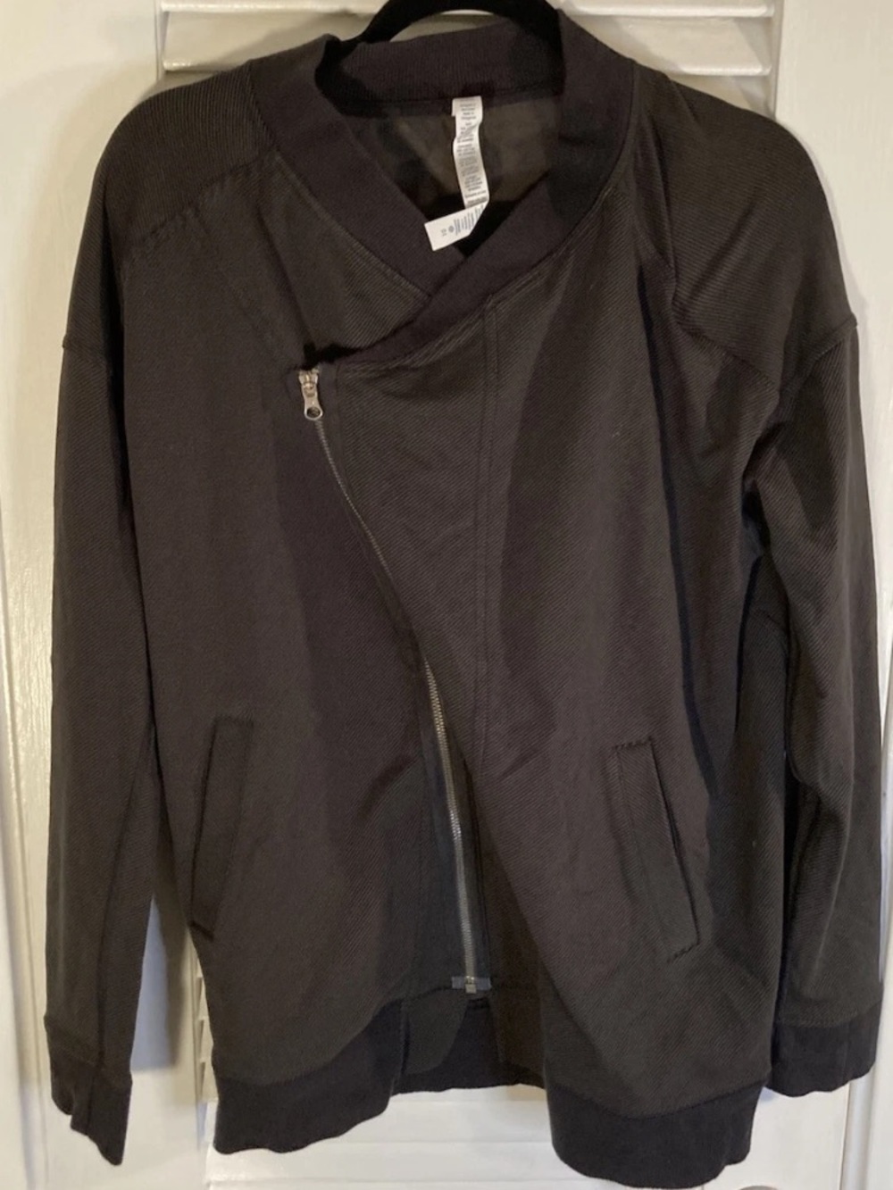 lululemon athletica Black Asymmetrical Zip Utility Jacket